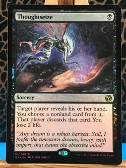 MTG - Thoughtseize. Iconic Masters. Foil Rare - Black Sorcery. - Image 1