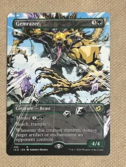 1 X Gemrazer Showcase Borderless Regular NM MTG Ikoria - Image 1