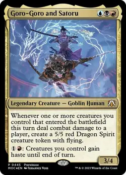 Magic The Gathering MTG GORO-GORO AND SATORU March of the Machine Promos NM - Image 1