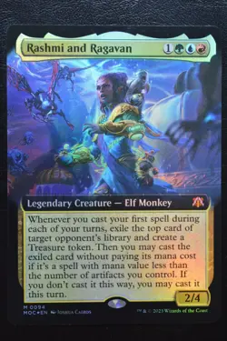 MTG RASHMI AND RAGAVAN EXTENDED ART FOIL March of the Machine LP Played - Image 1