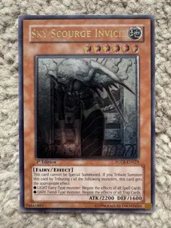 Yu-Gi-Oh! Sky Scourage Invicil FOTB-EN023 1st Edition Ultimate Rare Euro - Image 1