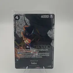 Bandai One Piece CCG Sabo P-105 Winner Promo Foil 6000 Power 4 Cost - Image 1