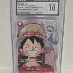 CGC 10 Monkey D. Luffy One Piece Manga Promo #P-001 25th Anniversary - Image 1
