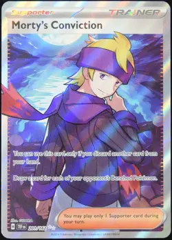 Pokemon TCG Morty's Conviction 201/162 2024 Temporal Forces Ultra Rare Card - NM - Image 1