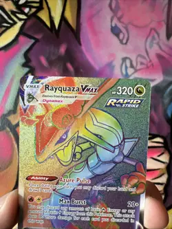 Rayquaza VMAX (Secret) 217/203 Swsh07: Evolving Skies Holo Pokemon Card NM - Image 2