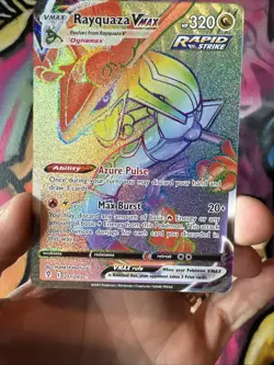Rayquaza VMAX (Secret) 217/203 Swsh07: Evolving Skies Holo Pokemon Card NM - Image 3
