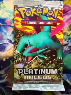 Pokemon TCG Platinum Arceus Booster Pack FACTORY SEALED! Salamance Art Vintage - Image 1
