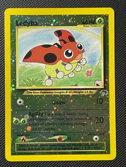 Pokemon Vintage Southern Islands Reverse Holo Ledyba 7/18 WotC Promo LP - Image 1