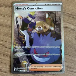 Morty's Conviction 211/162 Temporal Forces Holo Full Art Pokemon Card - Image 1
