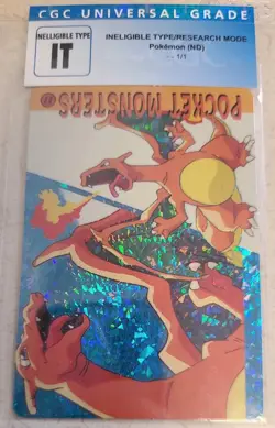 POKEMON POCKET MONSTERS VENDING PRISM STICKER 11 CHARIZARD - Image 3