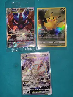 Carte Pokemon Pikachu TG05/TG30 + Dexoxy Vstar Gg46 + Lucario Promo Scellee - Image 1