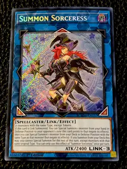 Summon Sorceress BLMM-EN157 Yugioh 1st Ed. (New) Secret Rare - Image 1