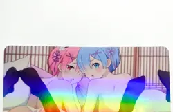 Re:Zero Rem & Ram Sexy Doujin Waifu Girl Lewd Anime Art Goddess Card - Image 1
