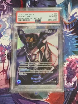 2023 One Piece OP04-085 Magellan Special Alternate Art (SP) ENG | PSA GEM 10 - Image 1