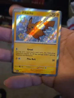 Pikachu Paldean Fates Shiny Holo Rare NM Card En 131/091 Pokemon TCG - Image 1