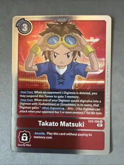 Digimon TCG * Takato Matsuki EX2-056 Rare * Digital Hazard * NM Card - Image 1