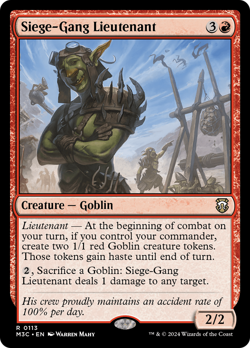 Siege-Gang Lieutenant [Modern Horizons 3 Commander] Magic MTG - Image 1