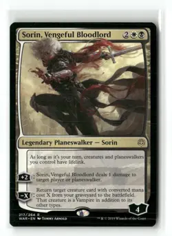 Sorin, Vengeful Bloodlord 217 Rare War of the Spark Magic: The Gathering NM - Image 1