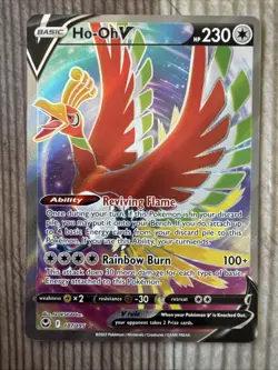 Ho-Oh V - 187/195 - Pokemon Silver Tempest Sword & Shield Full Art Card NM - Image 1