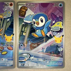 Pokemon First Partner Sinnoh region, Turtwig Chimchar Piplup 3-Card Lot English - Image 5