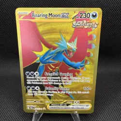 Pokemon Card TCG - Roaring Moon ex 262/182 Hyper Rare Gold Paradox Rift NM/LP - Image 1