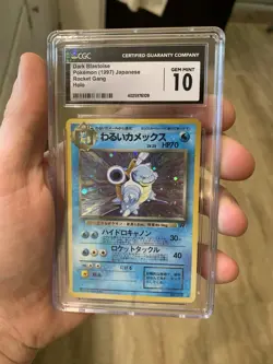1997 POKEMON JAPANESE TEAM ROCKET GANG #9 DARK BLASTOISE HOLO CGC 10 GEM MINT - Image 1