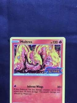 Pokemon Cards: Brilliant Stars Staff Prerelease Promo: Moltres SWSH185 - Image 2