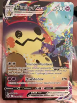 Pokemon Mimikyu VMAX 069/172 Brilliant Stars Ultra Rare Holo Full Art 300 HP - Image 1