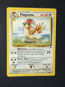 LP Pidgeotto 28/130 Base Set 2 Non Holo Pokemon Card - Image 1