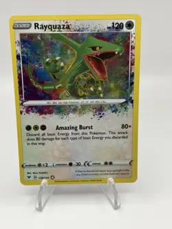 2020 Pokemon Sword & Shield RAYQUAZA 138/185 Vivid Voltage Holo - Image 1