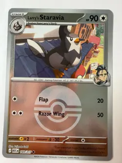 Larry's Staravia 169/217 Pokeball Reverse Holo Pokemon TCG Ascended Heroes NM - Image 1