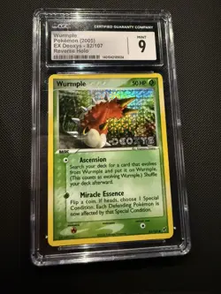 Wurmple 82/107 Stamped Reverse Holo - Pokemon EX Deoxys - CGC 9 - Image 1