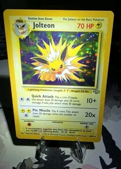 Jolteon - 4/64 - Holo Rare - Unlimited Edition Jungle Pokemon LP+ Vintage WOTC - Image 3