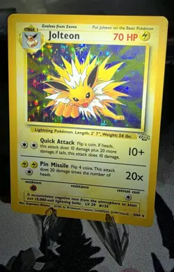 Jolteon - 4/64 - Holo Rare - Unlimited Edition Jungle Pokemon LP+ Vintage WOTC - Image 5
