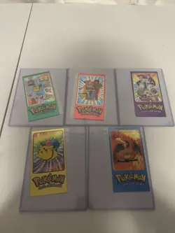 1999 POKEMON TOPPS TOPPERS 2 FULL SET 5/5 VINTAGE MINT CONDITION WITH TOP LOADER - Image 1
