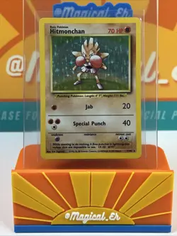 Hitmonchan #7 Holo Rare Pokemon TCG 1999 Base Set Unlimited MP Moderately Played - Image 1