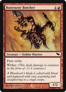 Rustrazor Butcher -Foil Light Play MTG Shadowmoor - Image 1