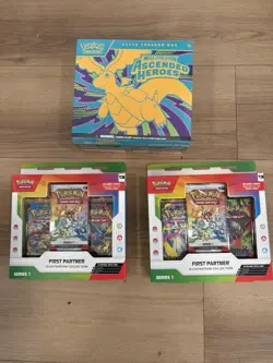 POKEMON ASCENDED HEROES ETB + (2) FIRST PARTNER BOXES - Image 1