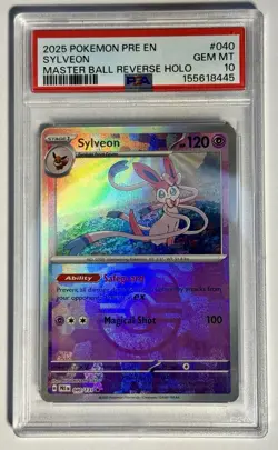 Pokemon Sylveon Master Ball Pattern Sv: Prismatic Evolutions Rare Holo 040/131 … - Image 1