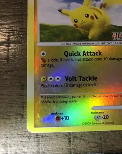 Pokemon Pikachu 70/100 [Platinum] Stamped Reverse Holo Burger King Promo - Image 2