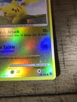 Pokemon Pikachu 70/100 [Platinum] Stamped Reverse Holo Burger King Promo - Image 3