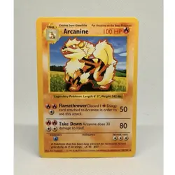 Pokemon TCG Arcanine 23/102 Base Set Shadowless Uncommon Regular 100 HP 1999 - Image 1
