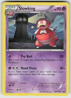 Slowking 49/108 Rare Dark Explorers Pokemon Lightly Played - Image 1