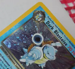 Dark Blastoise 3/82 Rare Holo Team Rocket Set Pokemon Creases see Pics HP/DMG - Image 4