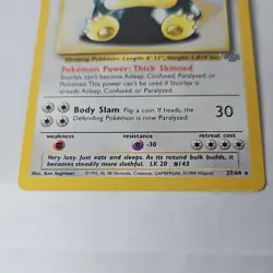 Pokemon TCG Snorlax Jungle Rare 27/64 1999 Regular Unlimited Excellent Condition - Image 2