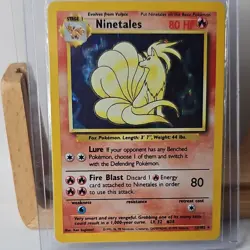 Pokemon TCG Ninetales Base Set Holo Rare 12/102 1999 NM Great Condition - Image 1