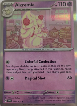 065/142 Alcremie : Rare Holo Card : Stellar Crown : Pokemon Trading card Game - Image 1
