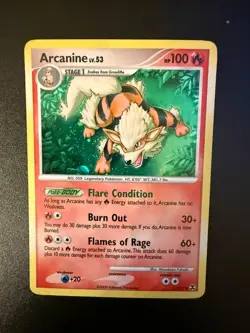 🔥 2009 Arcanine Lv. 53 1/111 Platinum Rising Rivals HOLO Pokemon TCG (LP) 🔥 - Image 2