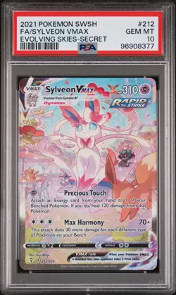 Pokemon Sylveon VMAX Evolving Skies Secret Rare Full Alt Art #212 PSA 10 - Image 1