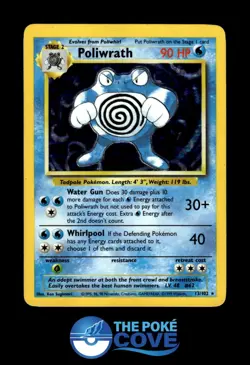 Poliwrath 13/102 | Base Set Unlimited Holo | Pokemon Holo Rare Holo | MP - Image 1